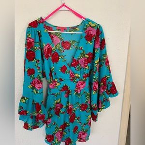 Betsey Johnson floral blouse